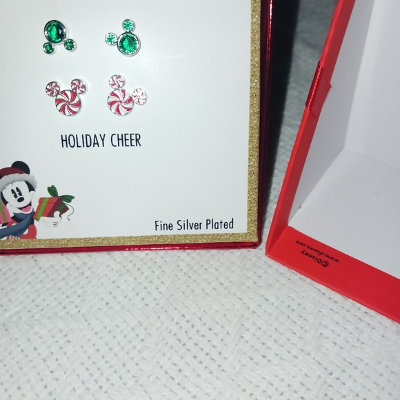 Disney Mickey Mouse Holiday Cheer Stud Earrings Set - Picture 6 of 7